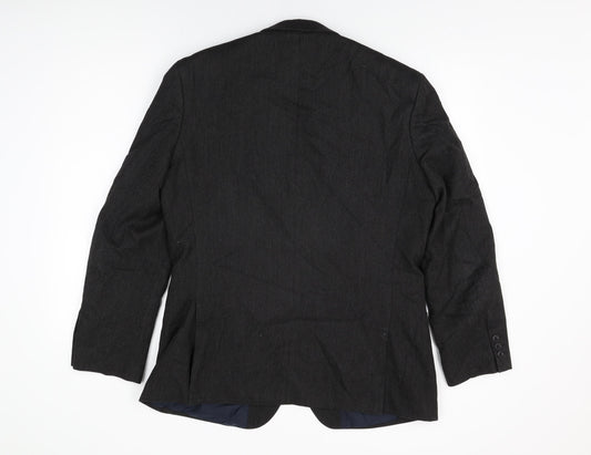 Mens UK Size 42 Debenhams Regular Black Suit Jacket