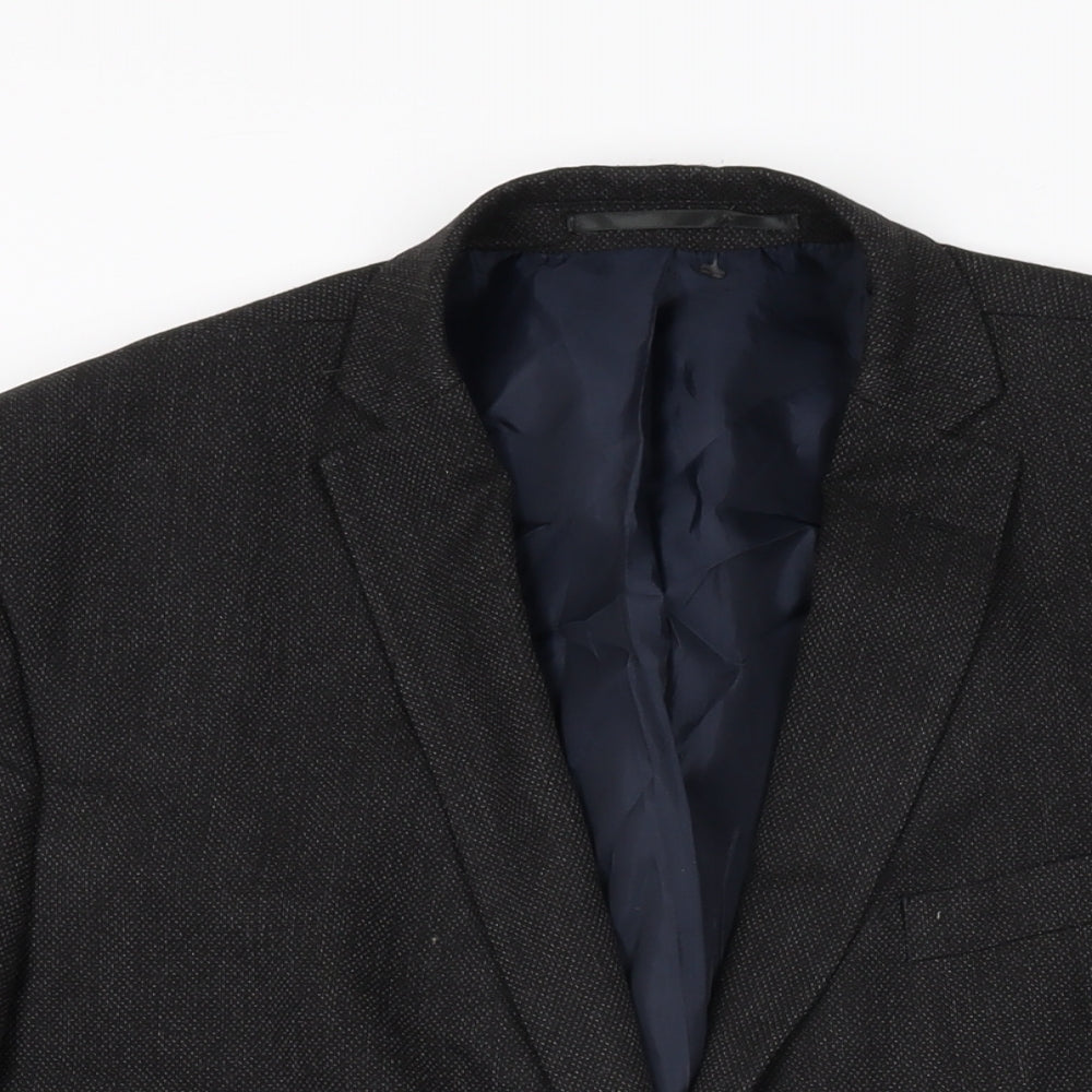 Mens UK Size 42 Debenhams Regular Black Suit Jacket