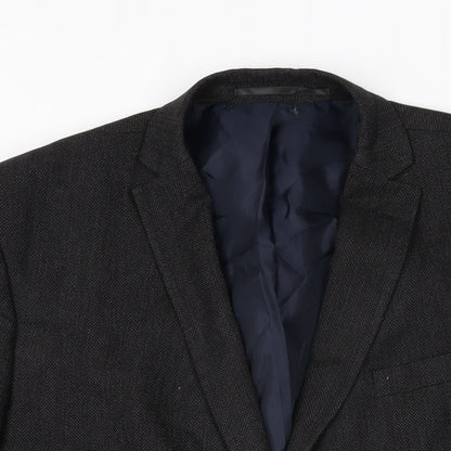 Mens UK Size 42 Debenhams Regular Black Suit Jacket