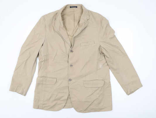 Mens UK Size 44 Lands' End Beige Jacket