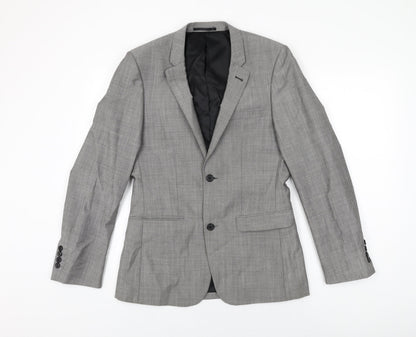 Mens UK Size 36 Topman Regular Grey Suit Jacket