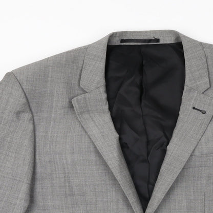 Mens UK Size 36 Topman Regular Grey Suit Jacket