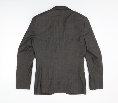 NEXT Mens Grey Polyester Jacket Suit Jacket Size 36 Regular