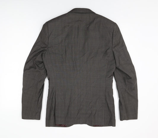 NEXT Mens Grey Polyester Jacket Suit Jacket Size 36 Regular