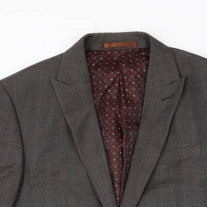 NEXT Mens Grey Polyester Jacket Suit Jacket Size 36 Regular