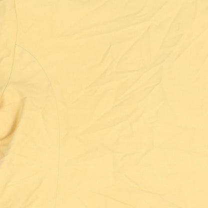 Classics Womens Yellow Polyester Basic Button-Up Size 16 Collared