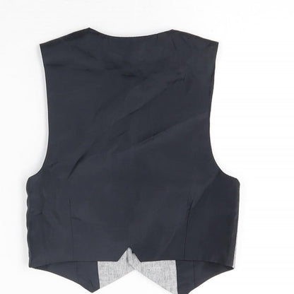 Urban Rascals Boys Grey Polyester Basic Button-Up Size 4 Years V-Neck Button - Waistcoat