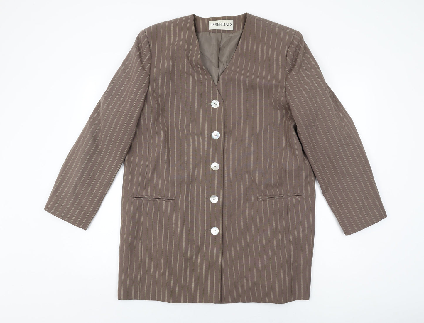 Womens UK Size 18 Essentials Brown Jacket