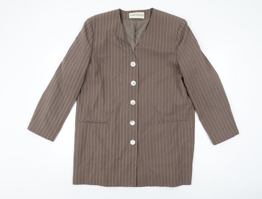 Womens UK Size 18 Essentials Brown Jacket