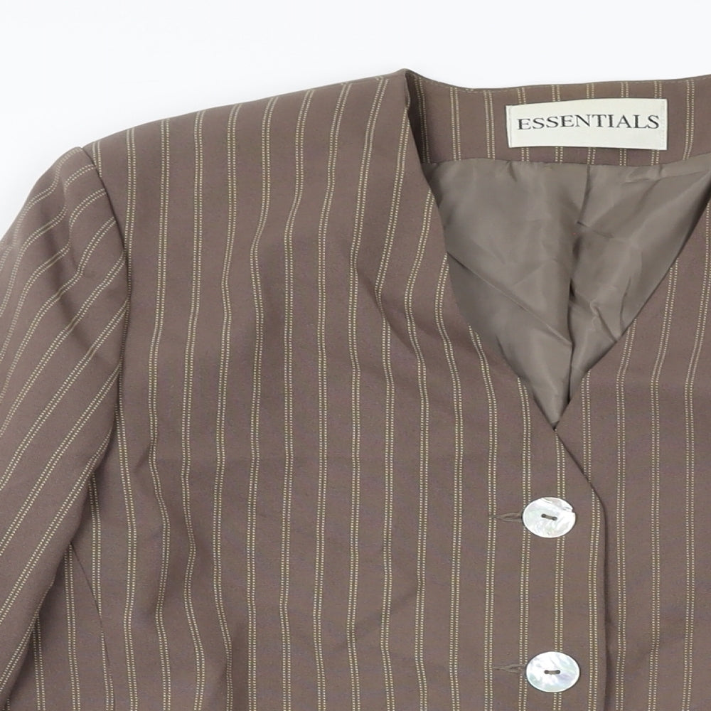Womens UK Size 18 Essentials Brown Jacket