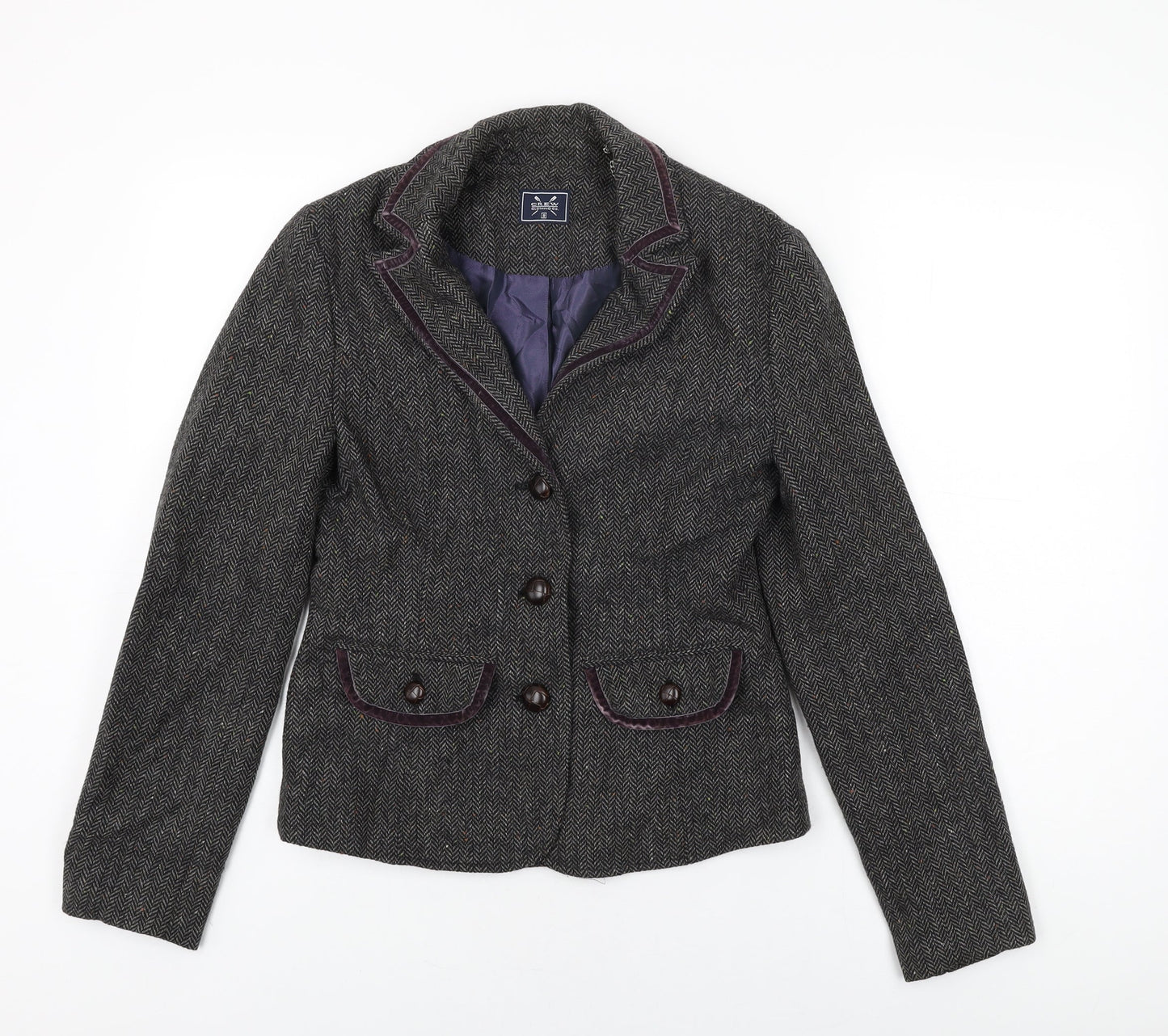 Crew Clothing Womens Grey Jacket Size 8 Button