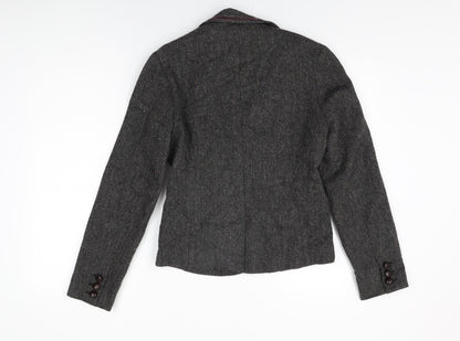 Crew Clothing Womens Grey Jacket Size 8 Button