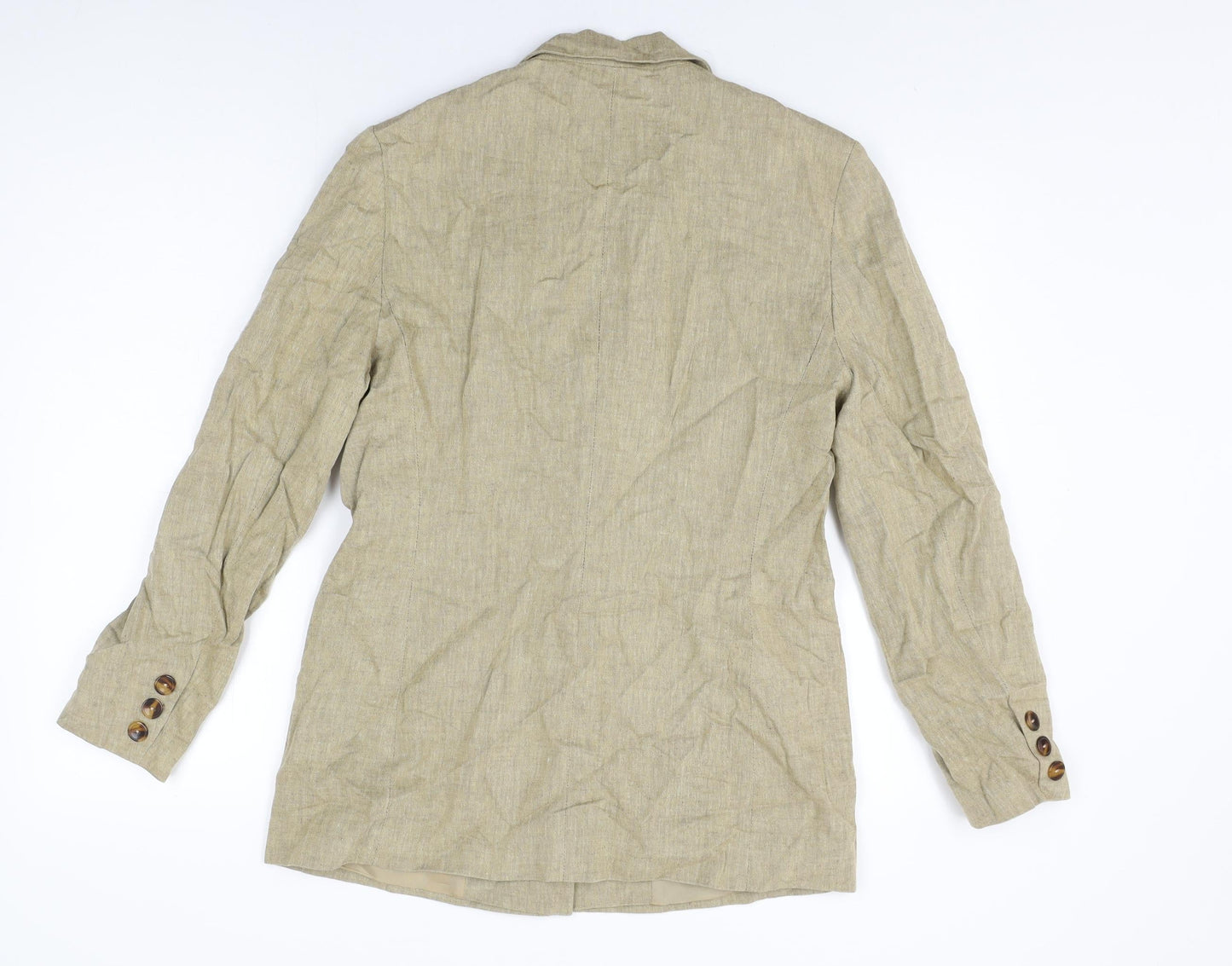 Classics Womens Beige Jacket Size 12 Button