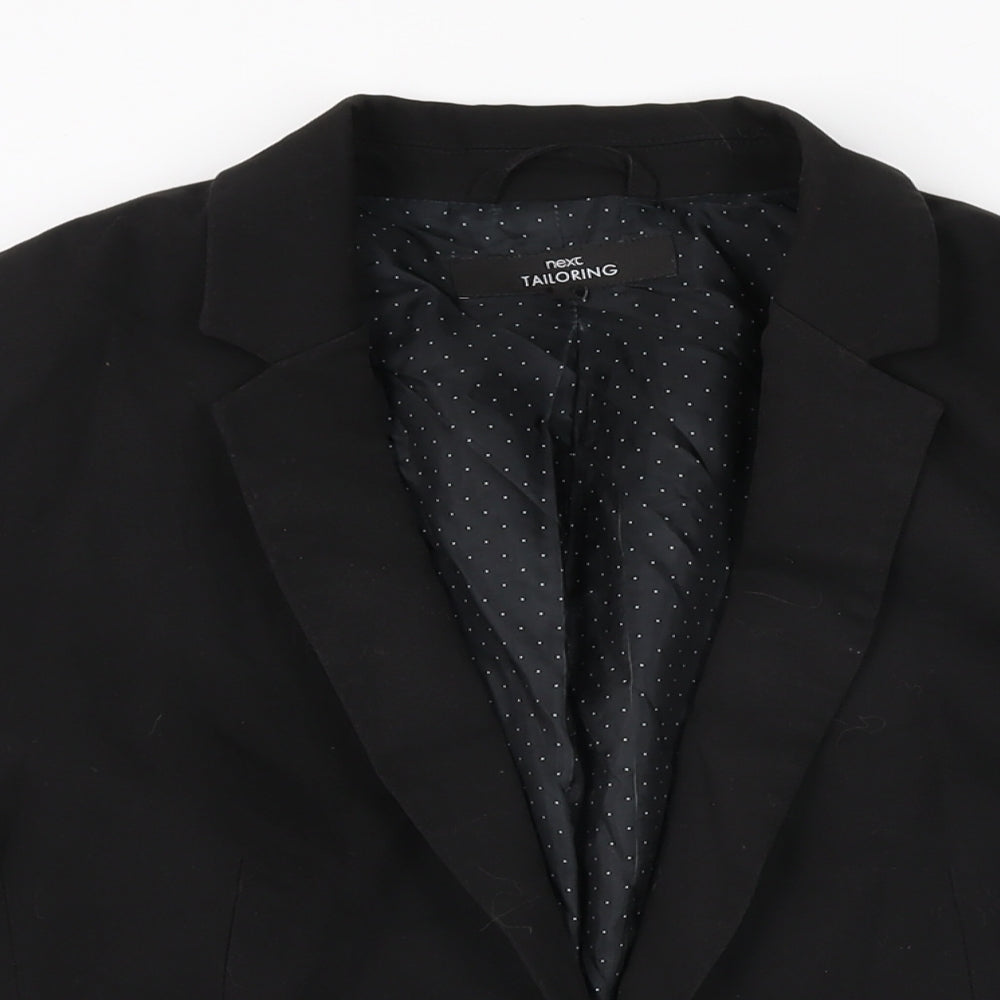 NEXT Womens Black Polyester Jacket Suit Jacket Size 16