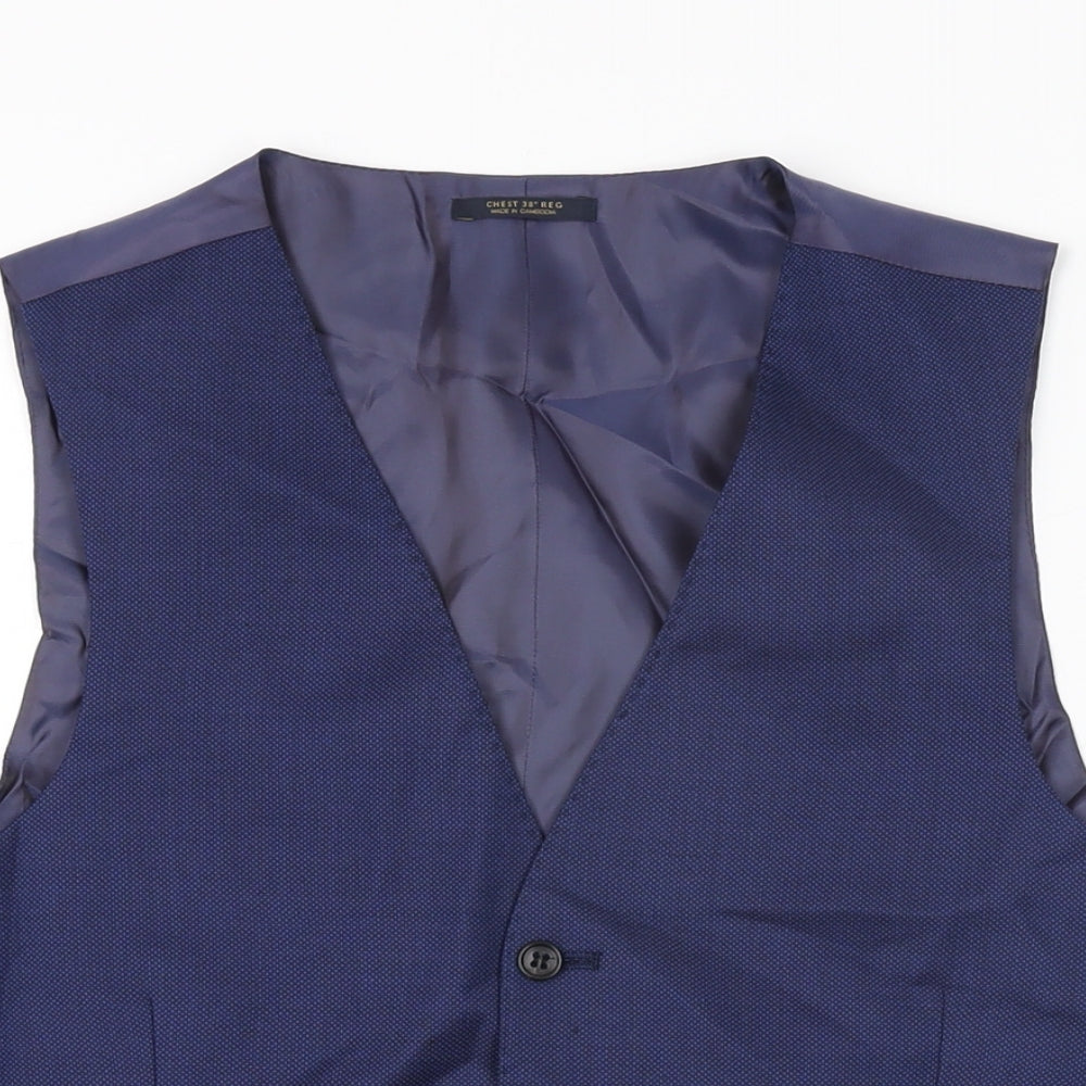 Mens UK Size 38 Marks and Spencer Regular Blue Suit Jacket
