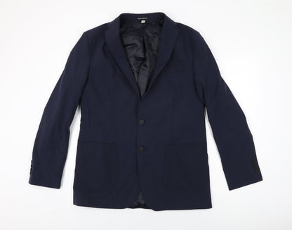 Mens UK Size 42 Marks and Spencer Regular Blue Suit Jacket