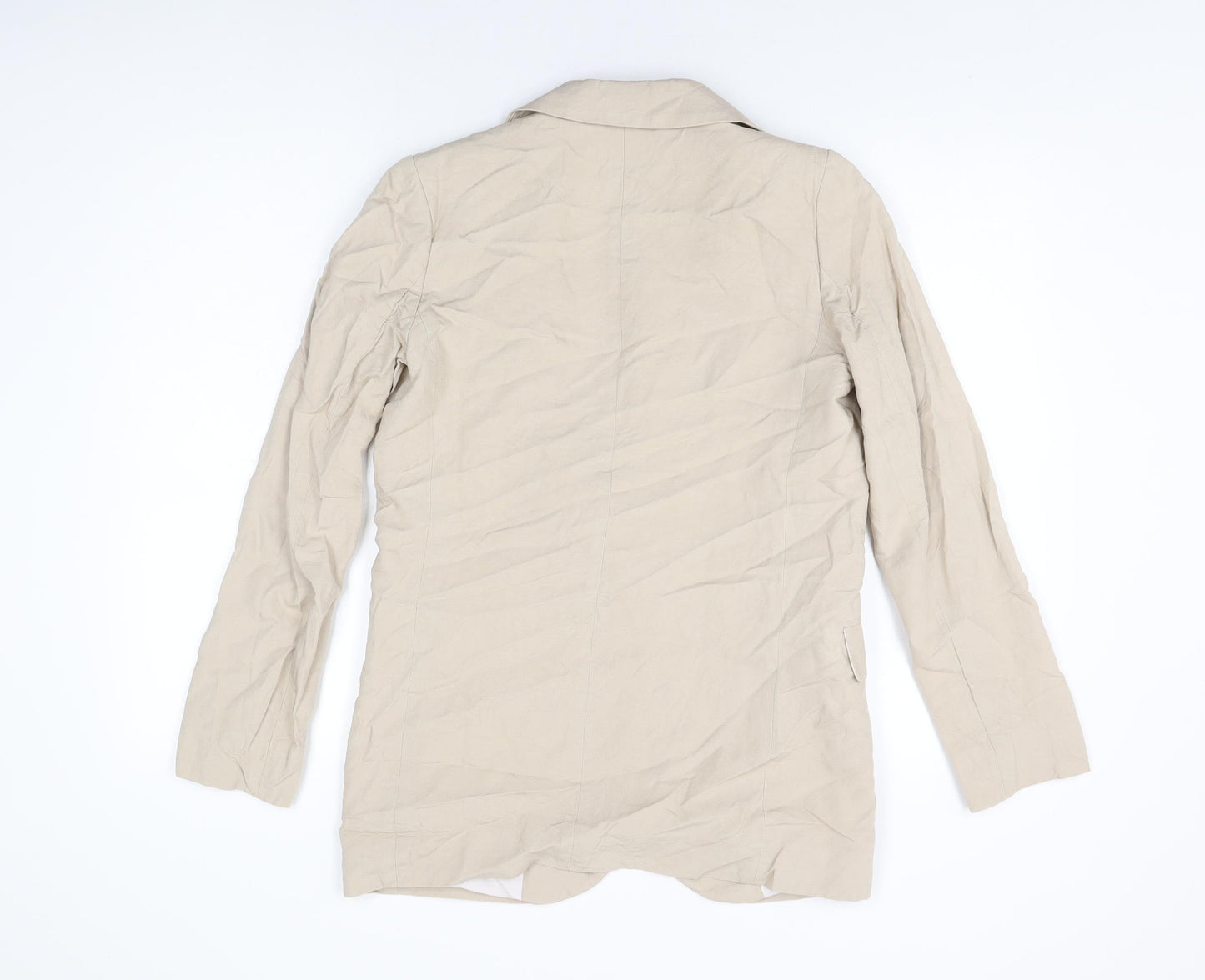 H&M Womens Beige Jacket Blazer Size 6 Button
