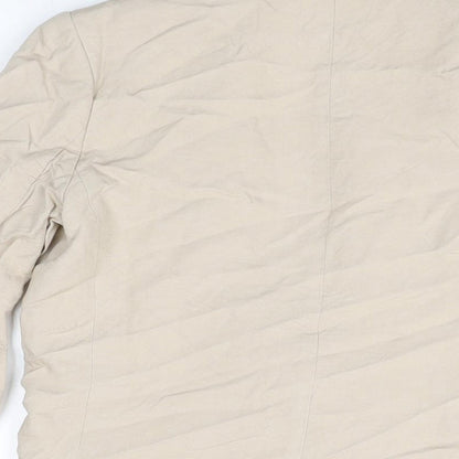 H&M Womens Beige Jacket Blazer Size 6 Button