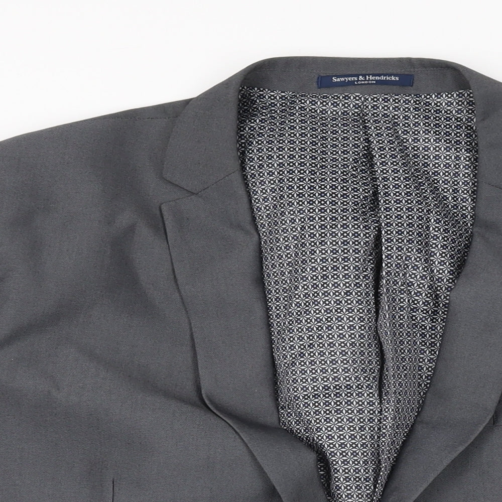 Mens UK Size 48 Sawyers & Hendricks Regular Grey Suit Jacket