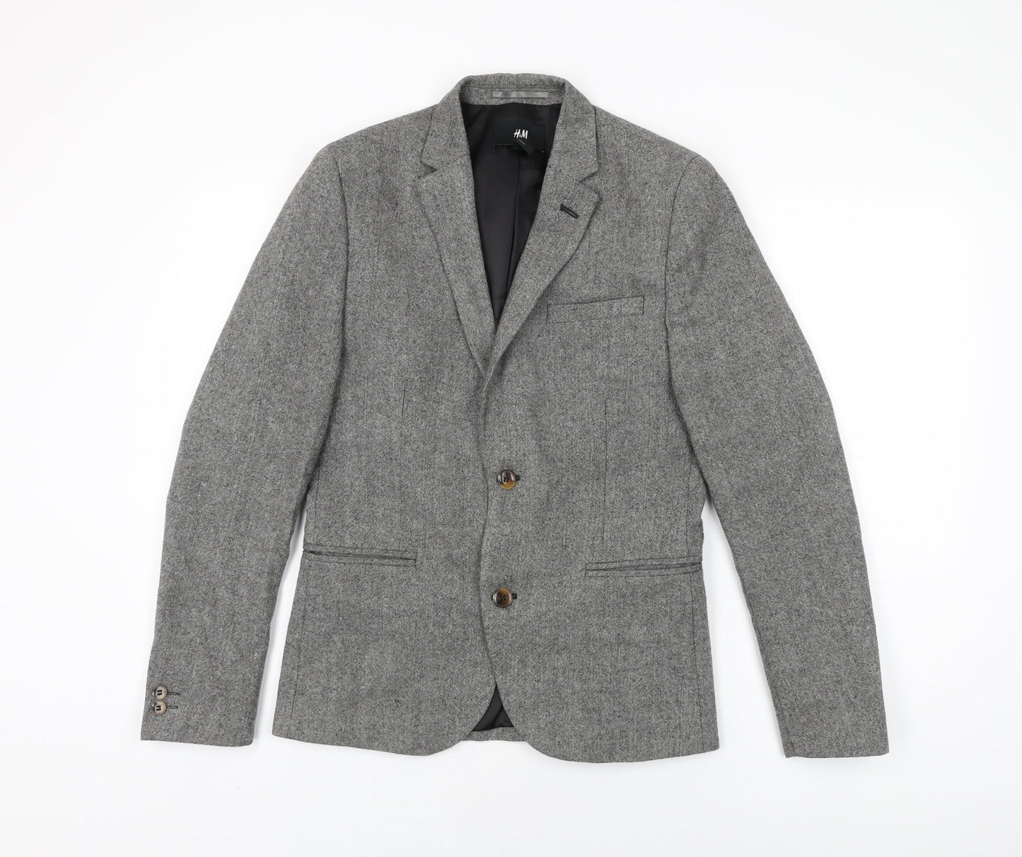 Mens UK Size 36 H&M Regular Grey Suit Jacket