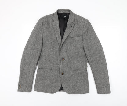 Mens UK Size 36 H&M Regular Grey Suit Jacket