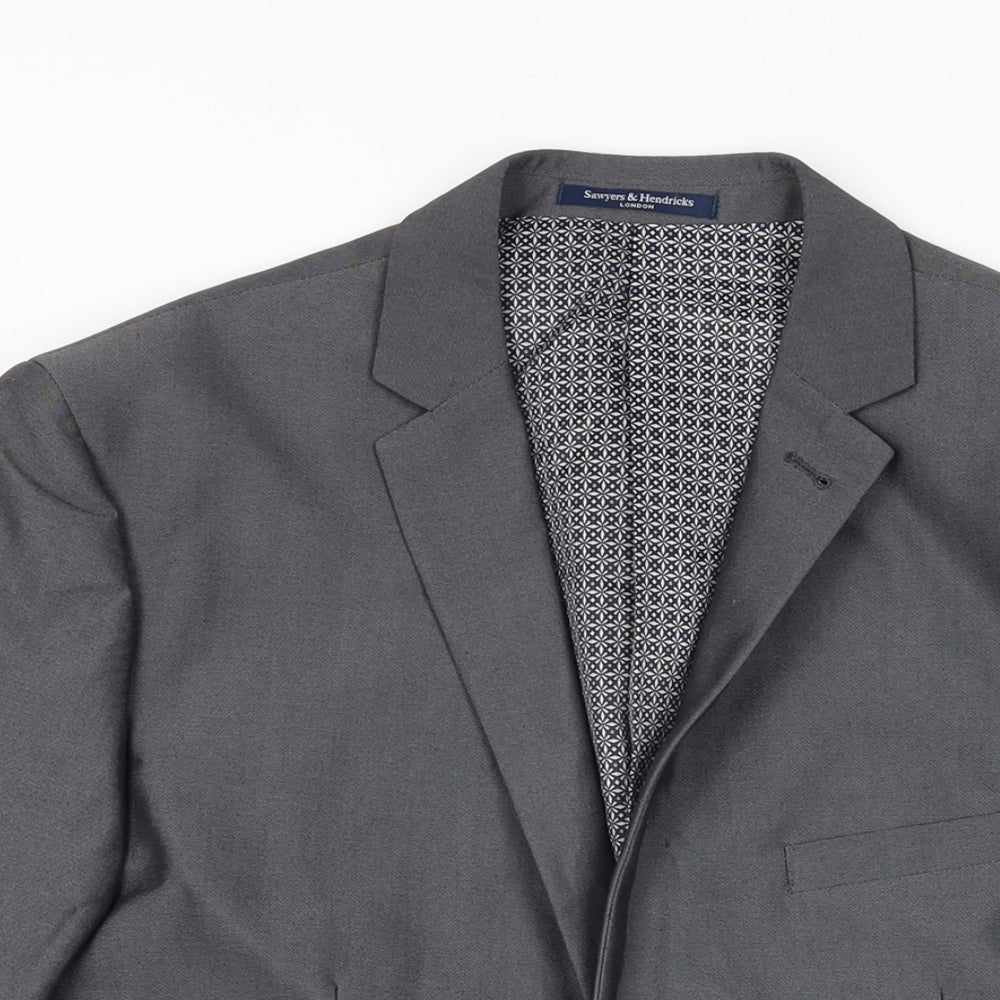 Mens UK Size 40 Sawyers & Hendricks Regular Grey Suit Jacket