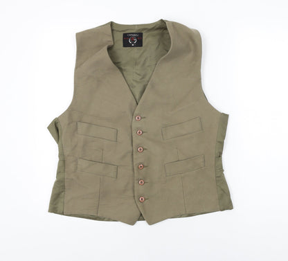 Carabou Mens Green Cotton Jacket Suit Waistcoat Size M Regular