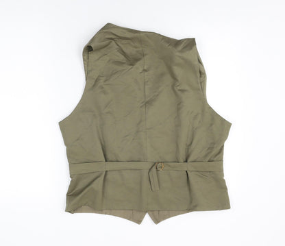 Carabou Mens Green Cotton Jacket Suit Waistcoat Size M Regular