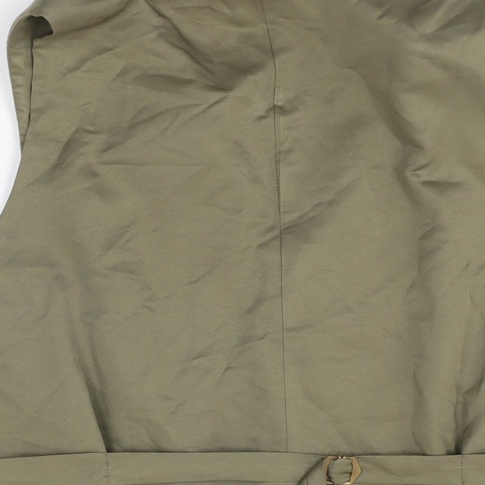Carabou Mens Green Cotton Jacket Suit Waistcoat Size M Regular