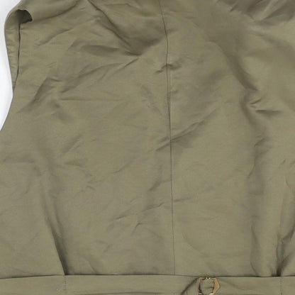 Carabou Mens Green Cotton Jacket Suit Waistcoat Size M Regular