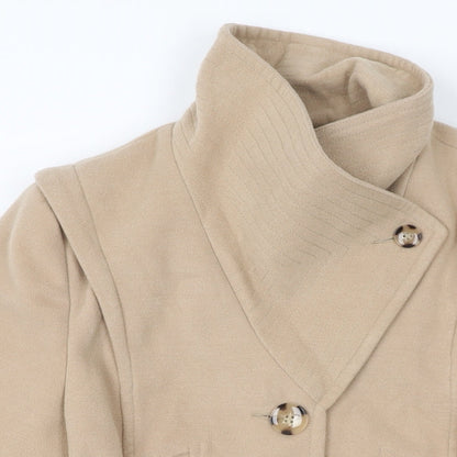 Womens UK Size 10 Et Vous Beige Overcoat