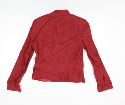 Principles Womens Red Jacket Size 12 Hook & Eye