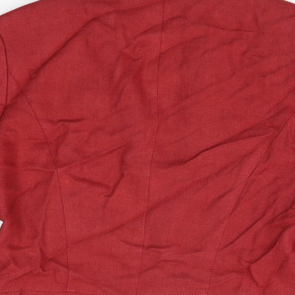 Principles Womens Red Jacket Size 12 Hook & Eye