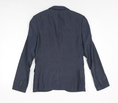 Mens UK Size 36 Topman Regular Blue Suit Jacket