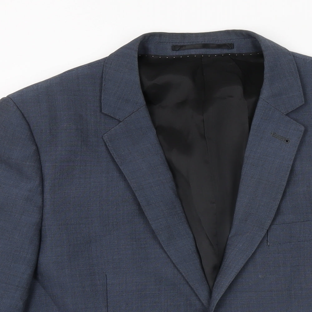 Mens UK Size 36 Topman Regular Blue Suit Jacket