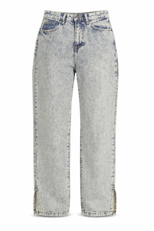 Womens UK Size 8 Nasty Gal Regular Fit Straight Blue Jeans