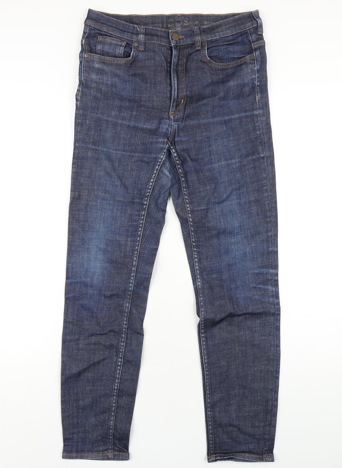 COS Mens Blue Cotton Skinny Jeans Size 29 in L30 in Regular Zip