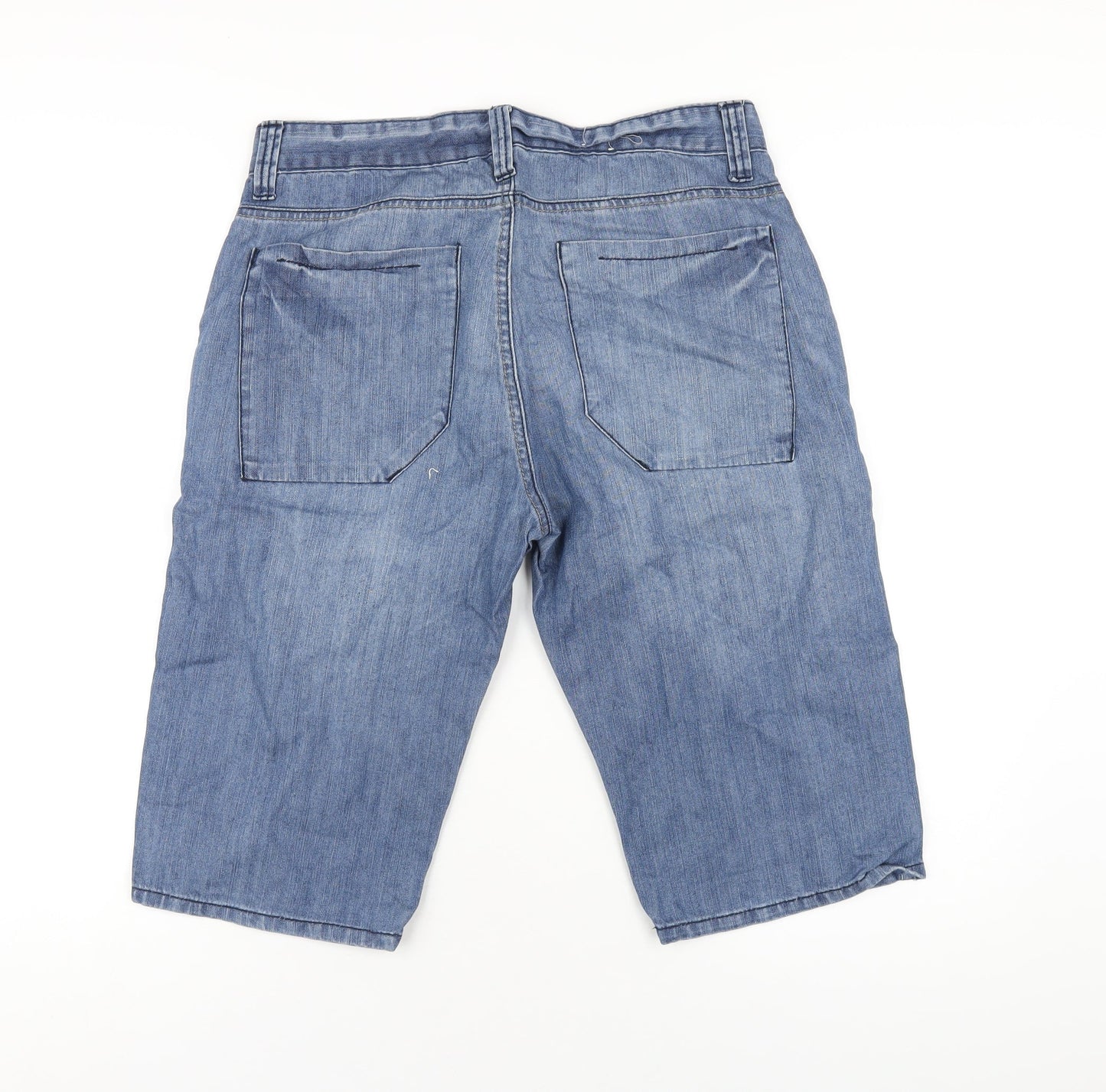 Denim & Co. Mens Beige Cotton Bermuda Shorts Size 30 in L14 in Regular Zip