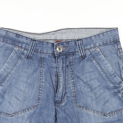 Denim & Co. Mens Beige Cotton Bermuda Shorts Size 30 in L14 in Regular Zip