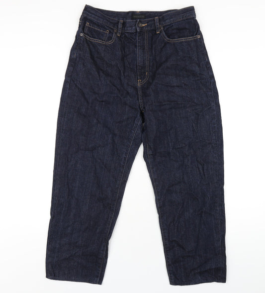 Uniqlo Mens Blue Cotton Tapered Jeans Size 29 in L25 in Regular Zip