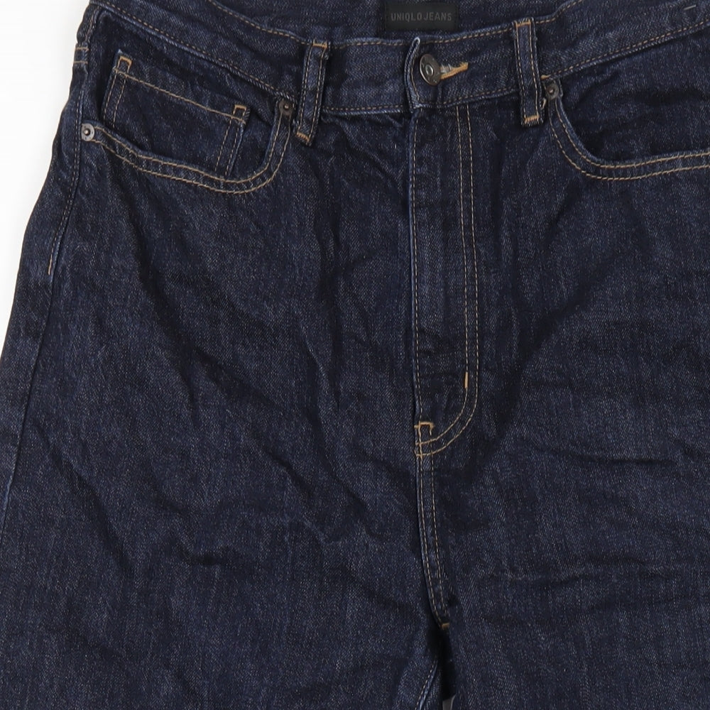 Uniqlo Mens Blue Cotton Tapered Jeans Size 29 in L25 in Regular Zip