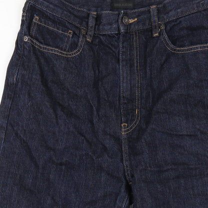 Uniqlo Mens Blue Cotton Tapered Jeans Size 29 in L25 in Regular Zip