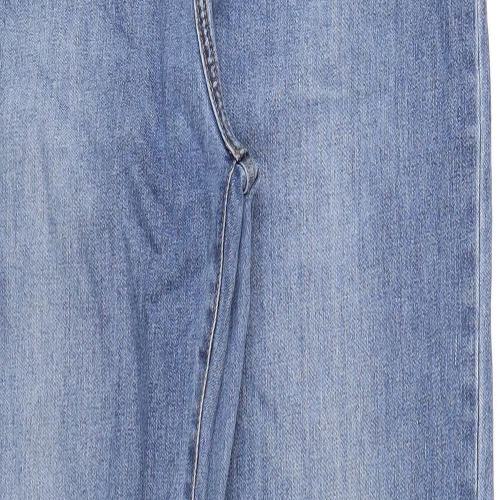 Kin Mens Blue Cotton Straight Jeans Size 36 in L32 in Regular Zip