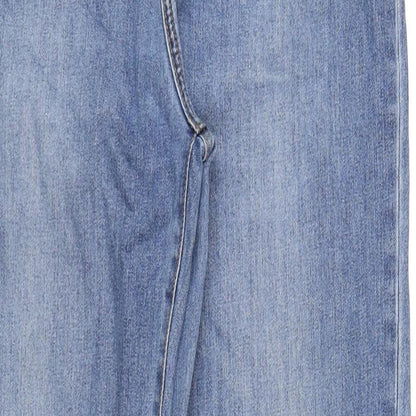 Kin Mens Blue Cotton Straight Jeans Size 36 in L32 in Regular Zip