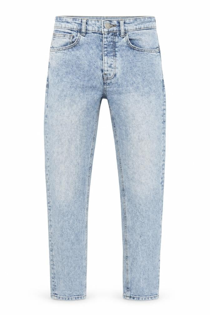 Denim & Co. Mens Blue Cotton Tapered Jeans Size 30 in L32 in Relaxed Button