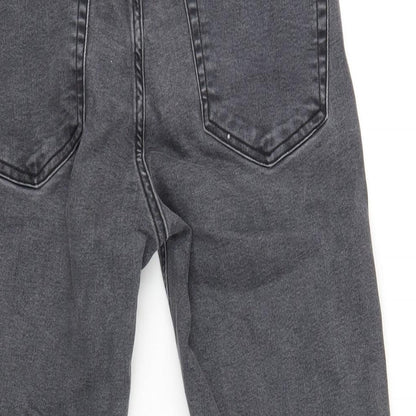 Topshop Womens Grey Cotton Skinny Jeans Size 28 in L34 in Regular