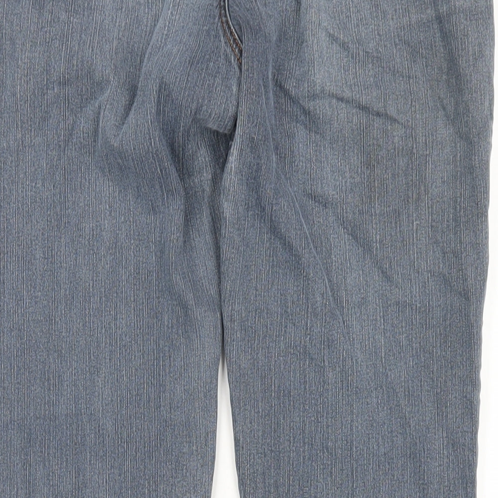 Per Una Womens Blue Cotton Mom Jeans Size 10 L31 in Regular Zip