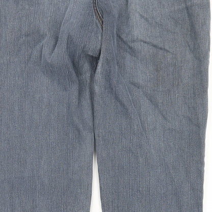 Per Una Womens Blue Cotton Mom Jeans Size 10 L31 in Regular Zip