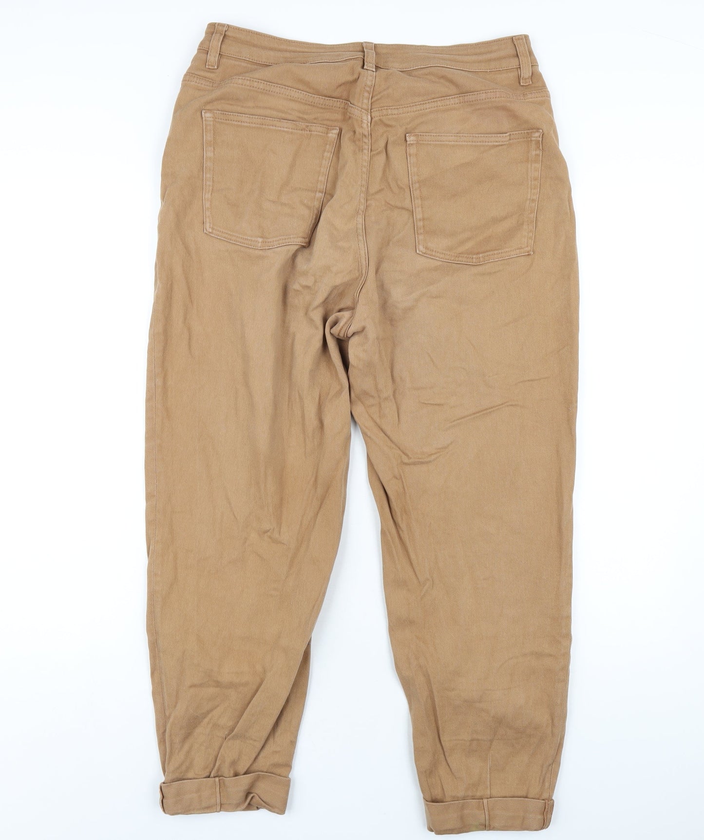 Womens UK Size 14 H&M Regular Fit Tapered Brown Jeans