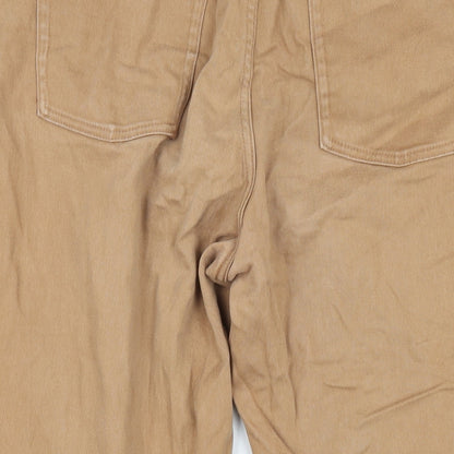 Womens UK Size 14 H&M Regular Fit Tapered Brown Jeans